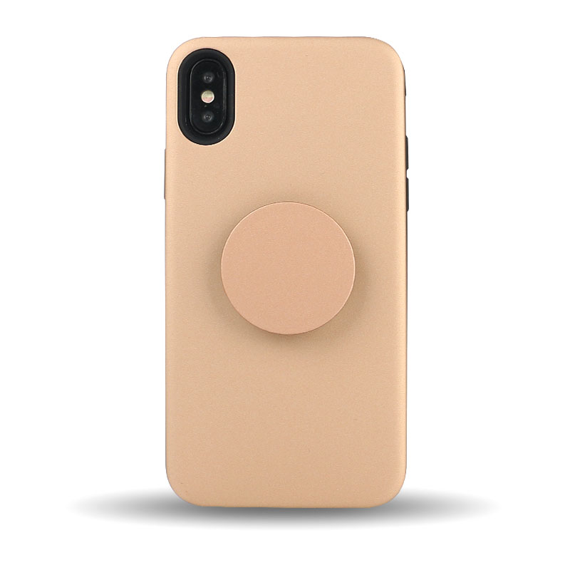 iPHONE Xs Max Pop Up Grip Stand Hybrid Case (Gold)
